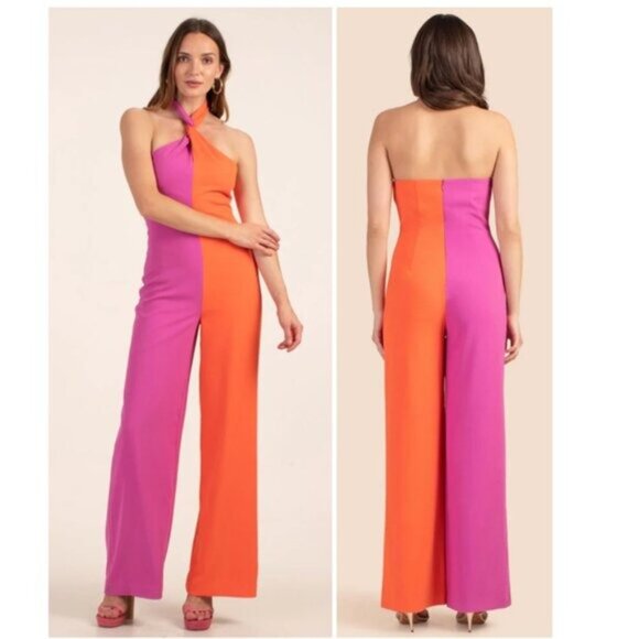 Trina Turk Carina Crepe Wonderment Jumpsuit - M - Picture 1 of 10